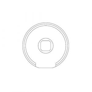 Adattatore Tondo 50 Perno Q.10 Per Revolux Tapparella APRIMATIC 43380/063