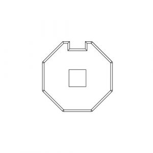 Adattatore Tubo Ottagonale 40 mm Per Revolux 35 APRIMATIC 43380/087