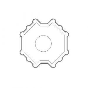 Adattatore Tubo Ottagonale 70 mm Per Revolux 59 APRIMATIC 43380/088