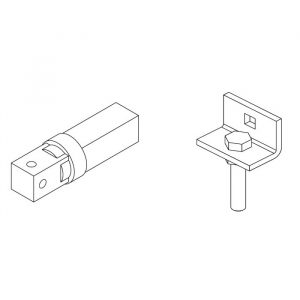 Kit Supporto Regolabile Perno Quadro 45 Per Revolux 45S 45SMS APRIMATIC 43380/108