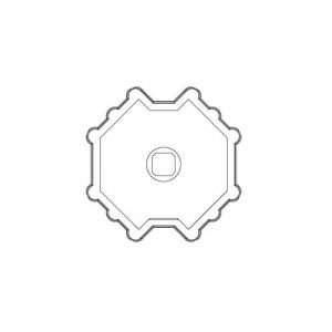 Adattatore Ottagonale D. 70 mm Tapparella Perno Q.10 Per Revolux 45S 45SMS APRIMATIC 43380/161