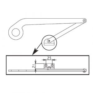 Leva a Compasso R Dx Per Automazione Buongiorno APRIMATIC 43400/052