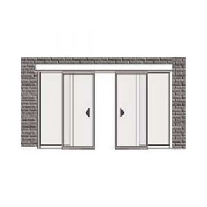 2 Ante Fisse - 2 Ante Scorrevoli Luce Ams 3010 x 2400 APRIMATIC 49520/131