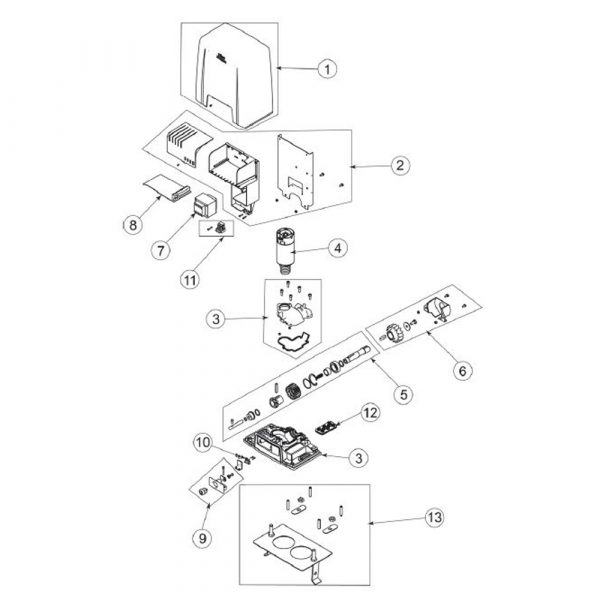Motore Elettrico 24v Per ION 400 - 600 DITEC ENTREMATIC 6Z26T NC6Z26T Ricambio
