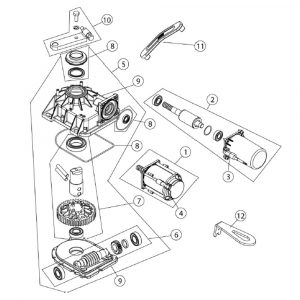 Kit Ingranaggio Per Apertura 180 Gradi Per Cubic 6 DITEC ENTREMATIC 6CUBIC6TIG Ricambio Originale