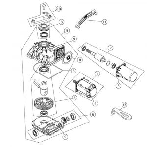 Kit Corona Riduttore Per CUBIC 6 6V 6H 6HV DITEC ENTREMATIC 6CB6CR NC6CB6CR Ricambio