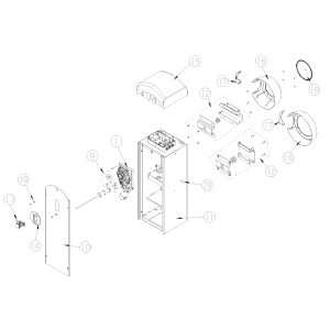 Flangia Attacco Asta Barriera Qik 60 DITEC ENTREMATIC 6QIK60FA Ricambio