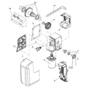 Assieme Motore Elettrico Dc 24V D.77 Per Jack 24v BENINCA' 968601583 Ricambio Originale