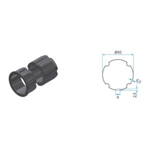 Adattatore Tm2 Ad35 - Zf 45 mm FAAC A3505_0504 Per Tapparella