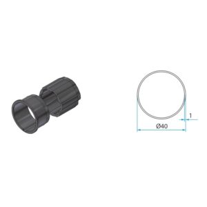 Adattatore Tm2 Ad35 - Round 40 mm FAAC A3505_0506 Per Tapparella