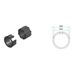 Adattatore Tm2 Ad35 - Round 50 mm FAAC A3505_0513 Per Tapparella