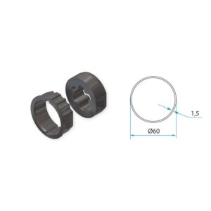 Adattatore Tm2 Ad45 - Round 60 mm Tondo FAAC A4505_0506 Per Motore Tapparella