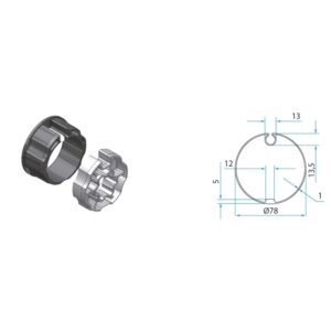 Adattatore Tm2 Ad58 - Round 78 mm Ogiva FAAC A5805_0502S Per Motore Tenda Da Sole