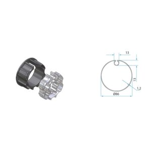 Adattatore Tm2 Ad58 - Round 85 mm Ogiva FAAC A5805_0503 Per Motore Tenda Da Sole
