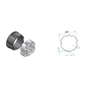Adattatore Tm2 Ad58 - Zf 80 mm FAAC A5805_0504 Per Motore Tapparella