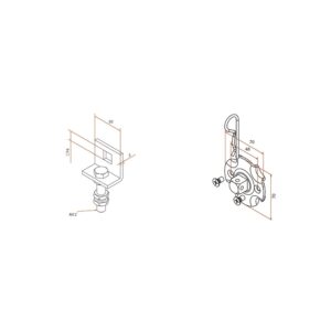 Adattatore Tm2 Sup58 Omega Sq.Pin Sup.Adj.H 1Pc FAAC A5806_0559 Per Motore Tapparella Tenda Sole