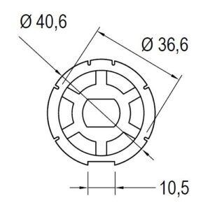 Puleggia Ogiva D43 GIBIDI AJWSE0027
