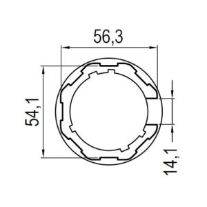 Corona Ottagonale D60 GIBIDI AJWSE0040