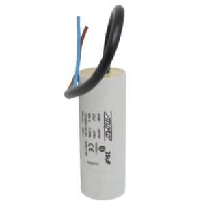 00001 Condensatore 25 Mf Cavo Bipolare + Faston 35X94 GIBIDI P9AE01580 Ricambio Originale