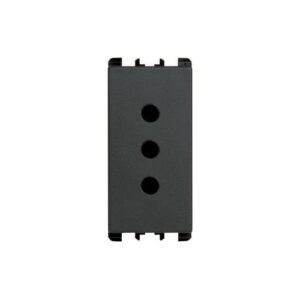 Presa P11, 1 Modulo, 2P+T 10A-250V, Nea, Antracite URMET 10301