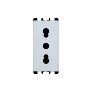 Presa Bipasso P11-P17, 1 Modulo, 2P+T 16A-250V, Nea, Bianco URMET 10303.B