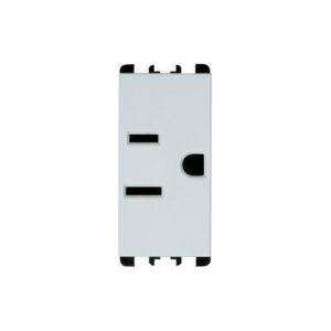 Presa Usa + Saudita Polarizzata, 1 Modulo, 2P+T 15A-127V, Nea, Bianco URMET 10305.B