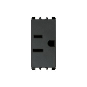 Presa Usa + Saudita Polarizzata, 1 Modulo, 2P+T 15A-127V, Nea, Antracite URMET 10305