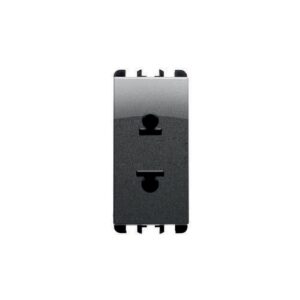 Presa Euro-Americana, 1 Modulo, 127-230V, Nea, 16A, Acciaio Scuro URMET 10306AC