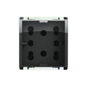 Presa Multy P40, 2 Moduli, Due Prese Bipasso P11-P17 E Una Presa Schuko, Nea, Acciaio Scuro URMET 10311/2AC