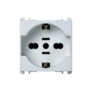 Presa Universale + Usa, 2 Moduli, 2P+T 16A-250V, Nea, Bianco URMET 10315/2.B