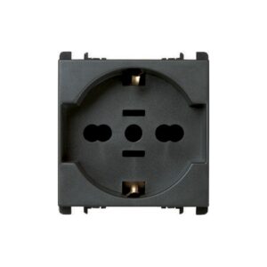 Presa Universale + Usa, 2 Moduli, 2P+T 16A-250V, Nea, Antracite URMET 10315/2
