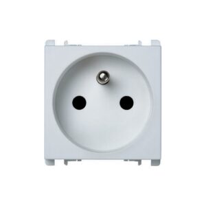 Presa Francese, 2 Moduli, 2P+T 16A-250V, Nea, Bianco URMET 10321/2.B