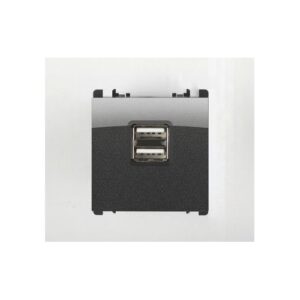 Unità Di Alimentazione Con Una Uscita Usb, 1 Modulo, 5V 2.1A, 100-230V, Nea, Acciaio Scuro URMET 10330AC