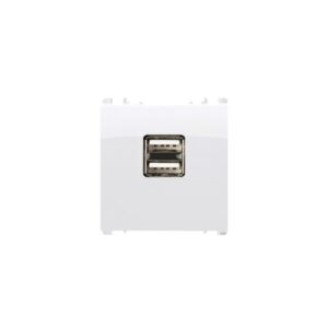 Unità Di Alimentazione Con Una Uscita Usb, 1 Modulo, 5V 2.1A, 100-230V, Nea, Bianco Ghiaccio URMET 10330BG