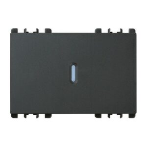 Copritasto Illuminabile Per Interruttore 1P, Deviatore 1P, Pulsante 1P, 3 Moduli, Nea, Alluminio URMET 10362/3AL