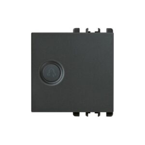 Copritasto Illuminabile Simbolo "Campanello", 2 Moduli, Nea, Alluminio URMET 10363/2AL