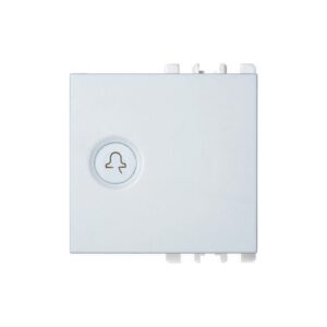 Copritasto Illuminabile Simbolo "Campanello", 2 Moduli, Nea, Bianco Ghiaccio URMET 10363/2BG