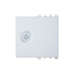 Copritasto Illuminabile Simbolo "Luce", 2 Moduli, Nea, Nea, Bianco Ghiaccio URMET 10364/2BG