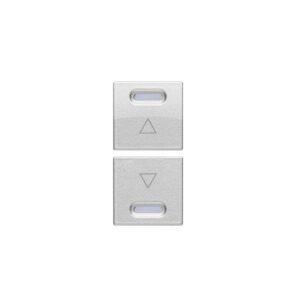 Coppia Copritasto Con Frecce Per Dispositivi Yokis 5454816 E 5454818, 1 Modulo, Alluminio URMET 10372AL