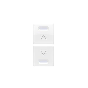 Coppia Copritasto Con Frecce Per Dispositivi Yokis 5454816 E 5454818, 1 Modulo, Bianco Ghiaccio URMET 10372BG