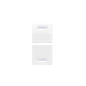 Coppia Copritasto Senza Simboli Per Dispositivi Yokis, 1 Modulo, Nea, Bianco Ghiaccio URMET 10373BG