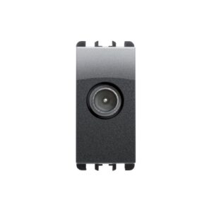 Presa Tv Passante Maschio, 1 Modulo, Attenuazione 10 Db, Nea, Acciaio Scuro URMET 10410AC