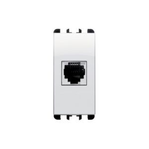 Presa Telefonica Rj12 6/6, 1 Modulo, Nea, Bianco URMET 10412.B