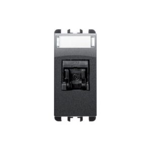 Presa Rj45 Cat.6 Utp 1 Modulo, Nea, Acciaio Scuro URMET 10446AC