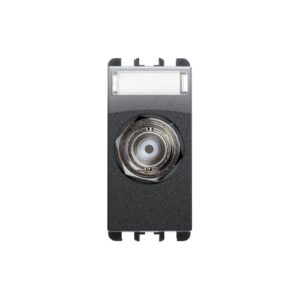 Presa Coassiale Bnc Per Cavo Rg58 (50 Ohm), 1 Modulo, A Crimpare, Nea, Acciaio Scuro URMET 10458AC