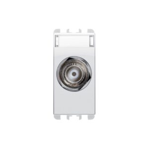 Presa Coassiale Bnc Per Cavo Rg58 (50 Ohm), 1 Modulo, A Crimpare, Nea, Bianco Ghiaccio URMET 10458BG