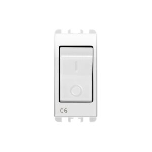 Interruttore Mccb, 1 Modulo, 1P+N C 6A, Nea, Bianco Ghiaccio URMET 10505/6BG