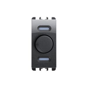 Dimmer Rotativo E Deviatore Push-Push Per Carichi Resistivi, 1 Modulo, 230Vac, Nea, Acciaio Scuro URMET 10533AC
