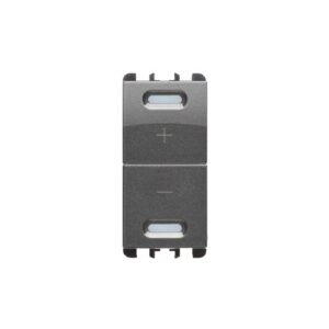 Dimmer Universale Con Doppio Pulsante, 1 Modulo, Acciaio Scuro URMET 10560AC