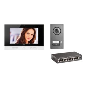 Kit Monofamiliare Video Con Pulsantiera Mikra2 E Videocitofono Vog7, Sistema Ipercom URMET 1060/633
